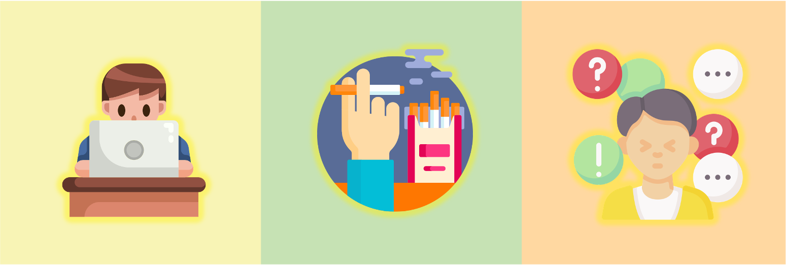 維生素Ｃ缺乏族群上班族吸菸族壓力大情緒容易緊張族群圖片